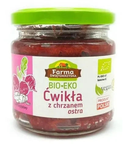 Ćwikła z chrzanem ostra 160 g - Farma Świętokrzyska (EKO)