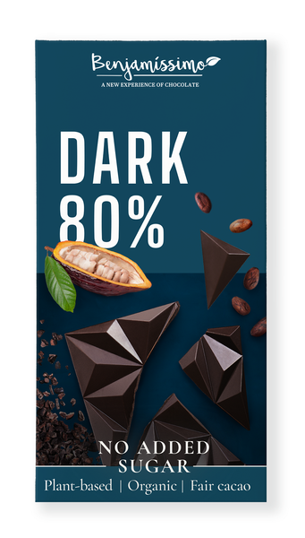 Czekolada gorzka 80 % bezglutenowa 60 g - Benjamissimo (EKO)