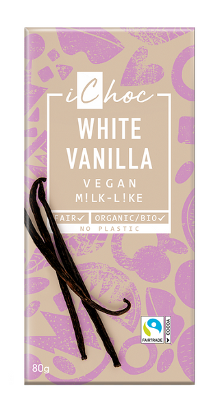 Czekolada kakaowa z wanilią fair trade 80 g - Ichoc (EKO)