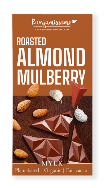 Czekolada migdały morwa bezglutenowa 60 g - Benjamissimo (EKO)