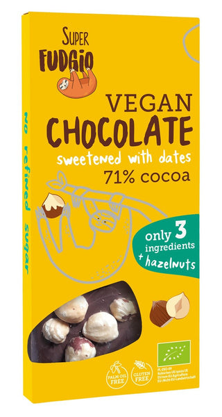 Czekolada słodzona daktylami z orzechami laskowymi bezglutenowa 100 g - Me Gusto (EKO)