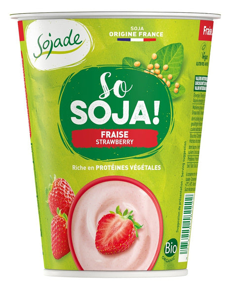 Deser sojowy truskawkowy bezglutenowy 400 g - Sojade (EKO)