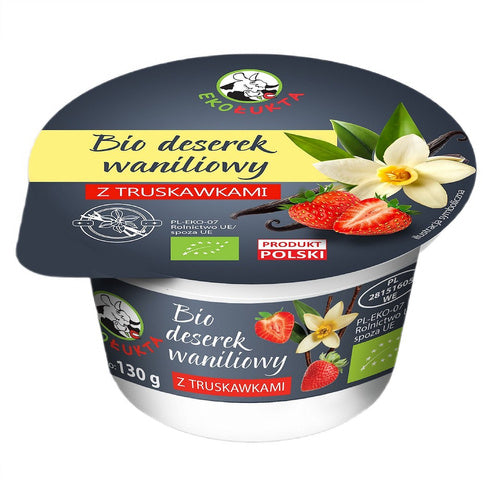 Deser waniliowy z truskawkami 130 g - Eko Łukta (EKO)