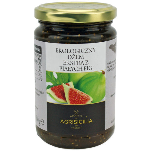 Dżem ekstra z białych fig 360 g - Agrisicilia (EKO)