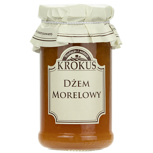 Dżem morelowy o obniżonej zawartości cukru bezglutenowy 235 g - Krokus