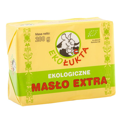 Ekologiczne masło ekstra kostka 82 % 200 g - Eko Łukta (EKO)
