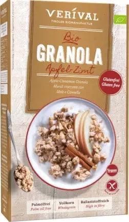 Granola błonnikowa z jabłkami i cynamonem bezglutenowa 325 g - Verival (EKO)
