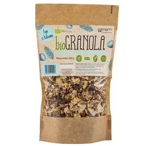 Granola figa z kokosem bezglutenowa 320 g - Papagrin (EKO)