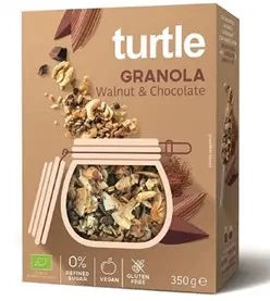 Granola orzech włoski czekolada bezglutenowa 350 g - Turtle (EKO)