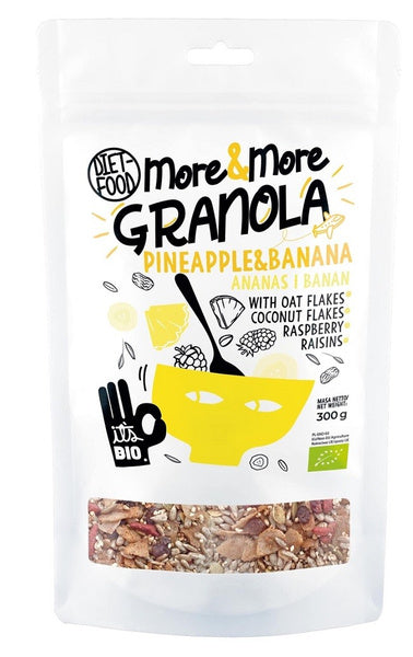 Granola z ananasem i bananem 300 g - DIET-FOOD (EKO)