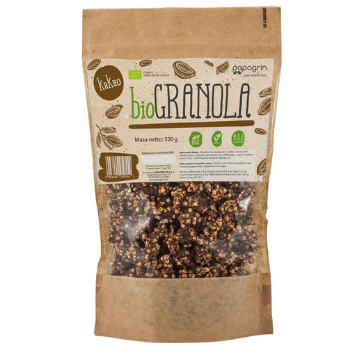 Granola z kakao bezglutenowa 320 g - Papagrin (EKO)