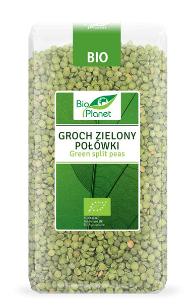 Groch zielony połówki 500 g - Bio Planet (EKO)