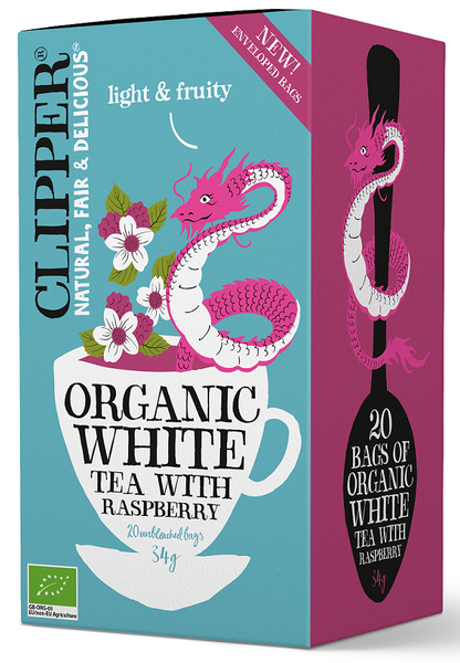 Herbata biała z maliną 20 szt. 34 g - Clipper (EKO)