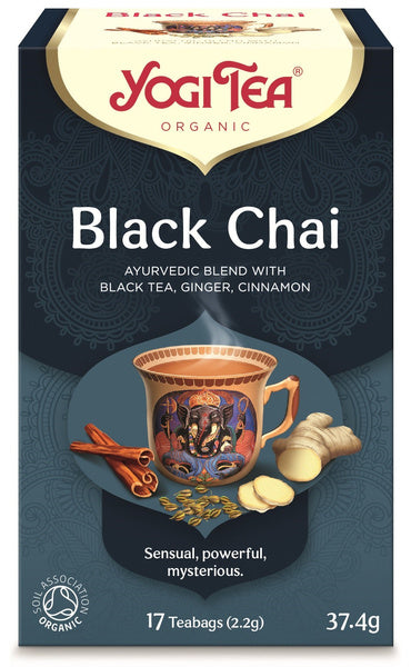 Herbata czarna z imbirem i cynamonem black chai 17 szt. 37,4 g - Yogi Tea (EKO)