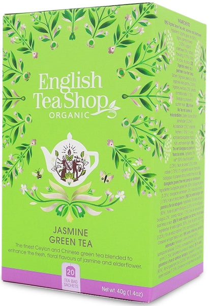 Herbata zielona z jaśminem i dzikim bzem 20 szt. 40 g - English Tea Shop Organic (EKO)