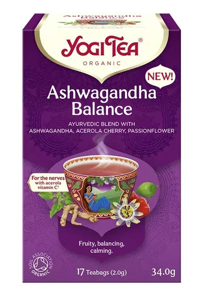Herbatka ajurwedyjska równowaga z ashwagandhą ashwagandha balance 17 szt. 34 g - Yogi Tea (EKO)