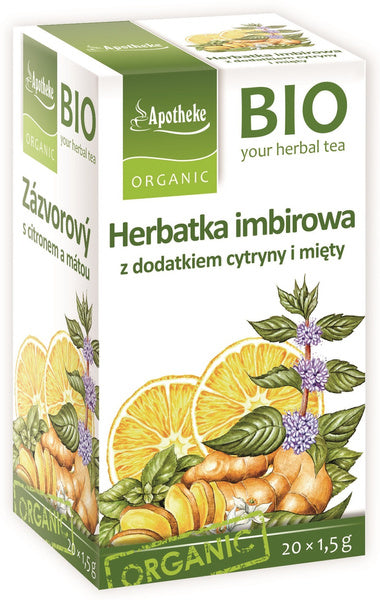 Herbatka imbirowa cytryna mięta 20 szt. 30 g - Apotheke (EKO)