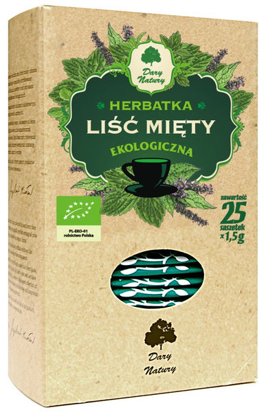 Herbatka liść mięty 25 szt. 37,5 g - Dary Natury (EKO)