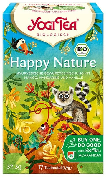 Herbatka na pomoc lasom deszczowym happy nature 17 szt. 32,3 g - Yogi Tea (EKO)