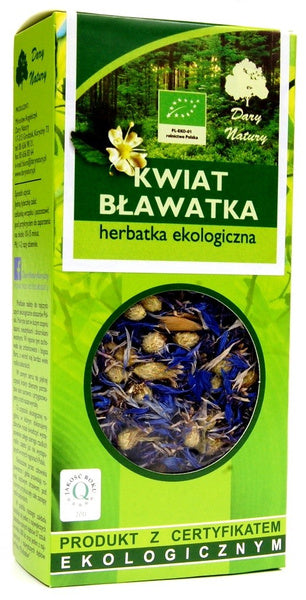 Herbatka z kwiatu bławatka 25 g - Dary Natury (EKO)