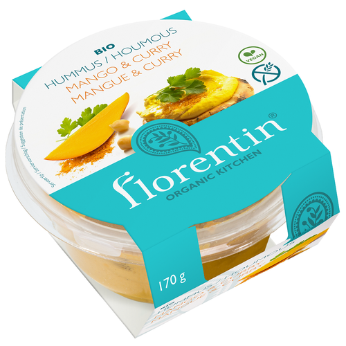 Hummus z mango i curry bezglutenowy 170 g - Florentin (EKO)
