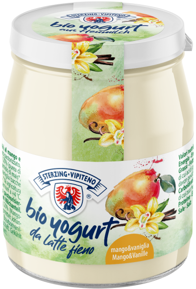 Jogurt mango wanilia z mleka siennego bezglutenowy 150 g - Sterzing-Vipiteno (EKO)
