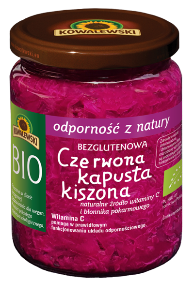 Kapusta kiszona czerwona bezglutenowa 400 g - Kowalewski (EKO)