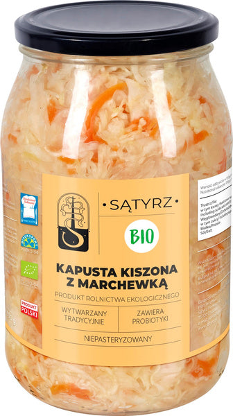 Kapusta kiszona z marchewką 800 g - Sątyrz (EKO)