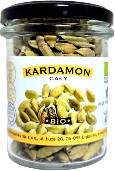 Kardamon owoce bezglutenowe 60 g - Pięć Przemian (EKO)