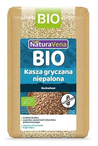 Kasza gryczana niepalona bezglutenowa 500 g - Naturavena (EKO)
