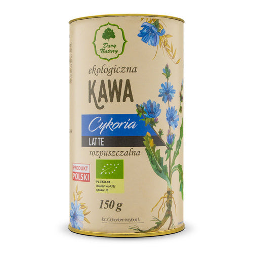 Kawa rozpuszczalna z korzenia cykorii latte 150 g - Dary Natury (EKO)