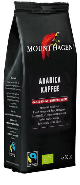 Kawa ziarnista arabica bezkofeinowa fair trade 500 g - Mount Hagen (EKO)