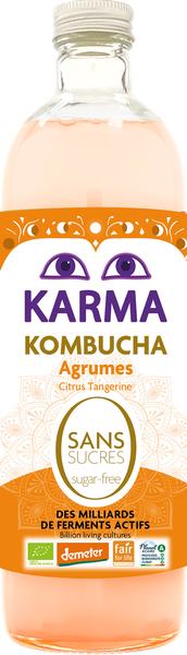 Kombucha z cytrusami bez cukru fair for life 750 ml - Karma Kombucha (EKO)