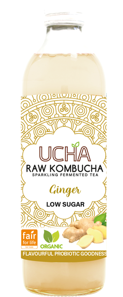 Kombucha z imbirem niska zawartość cukru fair for life 350 ml - Karma Kombucha (EKO)