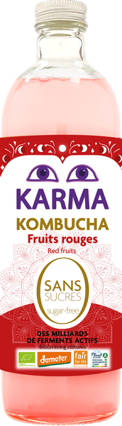 Kombucha z owocami czerwonymi bez cukru fair for life 750 ml - Karma Kombucha (EKO)