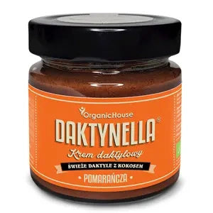 Krem kokosowo daktylowy pomarańcza daktynella bezglutenowy 190 g - Organic House (EKO)