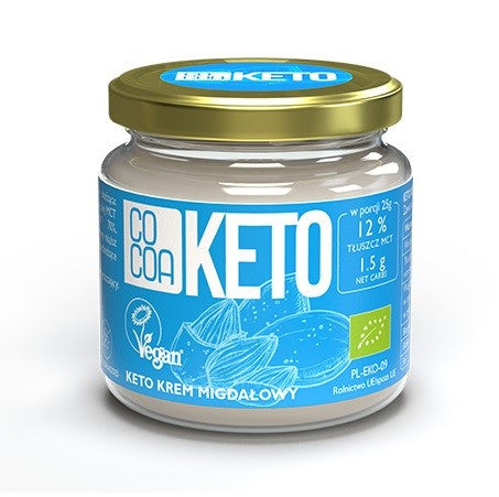 Krem migdałowy z olejem MCT bez dodatku cukru bezglutenowy KETO 200 g - Cocoa (EKO)