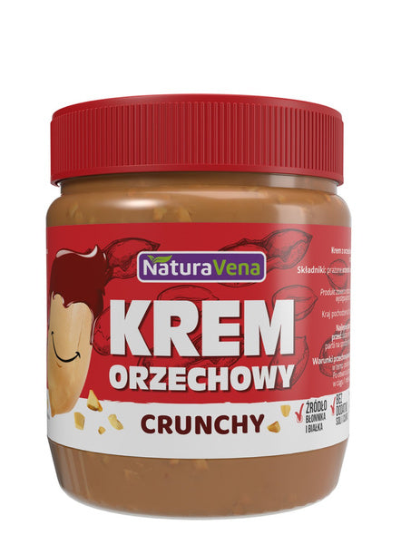 Krem orzechowy crunchy 100 % bez dodatku soli i cukru 340 g  - Naturavena
