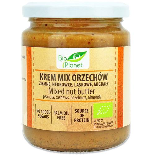 Krem orzechowy mix (4 orzechy) 250 g - Bio Planet (EKO)
