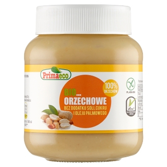 Krem orzechowy z prażonych orzeszków ziemnych bezglutenowy 360 g - Primavika (EKO)