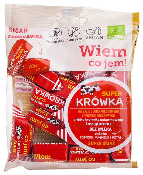 Krówki truskawkowe bezmleczne bezglutenowe 150 g - Me Gusto (EKO)