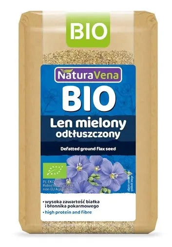 Len mielony siemię lniane odtłuszczony 200 g - Naturavena (EKO)