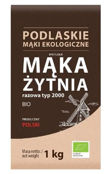 Mąka żytnia razowa typ 2000 1 kg - Mąki Podlaskie (EKO)