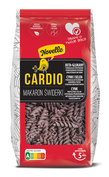 Makaron cardio świderki 250 g - Novelle