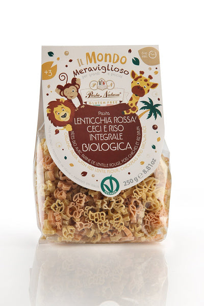 Makaron dla dzieci zwierzęta sawanna (z soczewicy i groszku) 250 g - Pasta Natura (EKO)