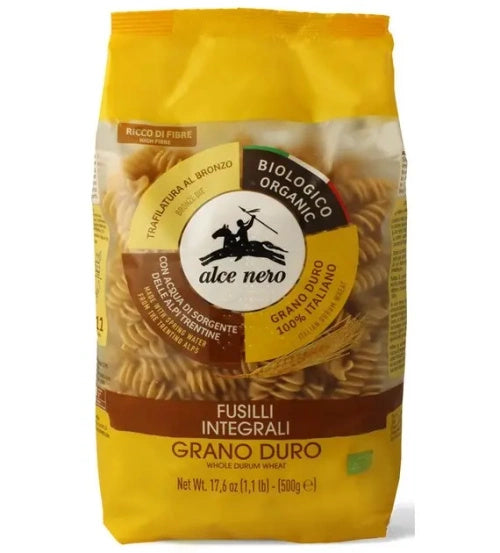 Makaron fusilli semolinowy razowy 500 g - Alce Nero (EKO)