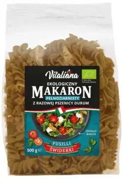 Makaron fusilli semolinowy razowy 500 g - Vitaliana (EKO)