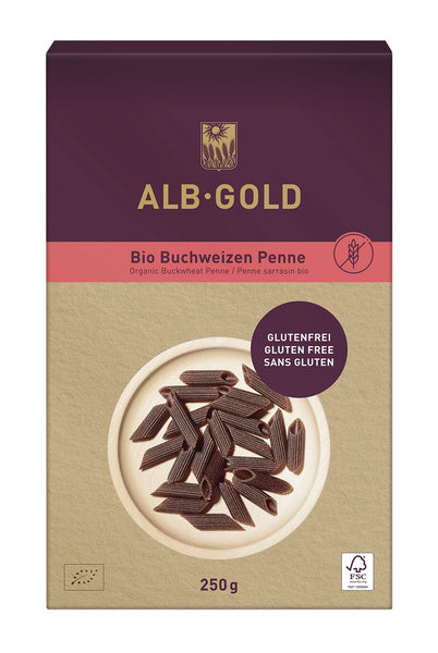 Makaron gryczany penne bezglutenowy 250 g - Alb-Gold (EKO)
