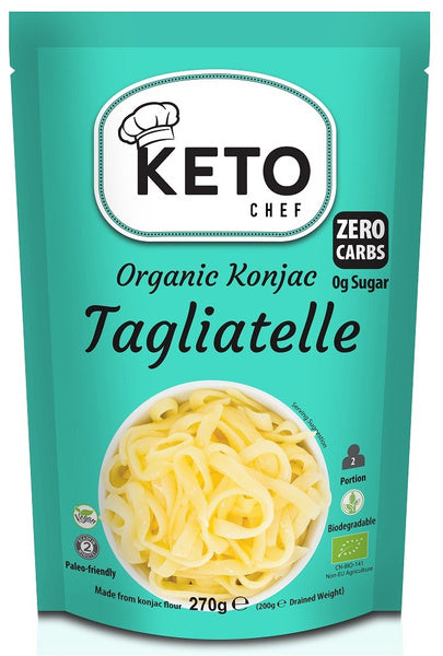 Makaron keto konjac noodle tagliatelle bezglutenowy 270 g - Keto Chef (EKO)