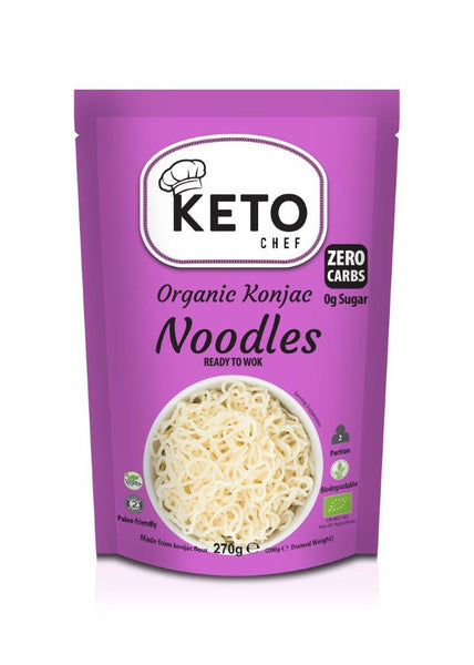 Makaron konjac gotowy na woka bezglutenowy 270 g (200 g) - Keto Chef (EKO)